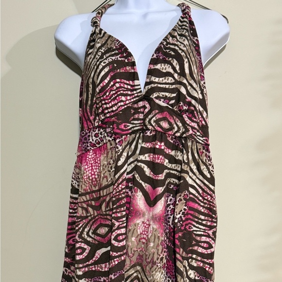 Rainforest Cafe Pink and Brown Animal Print Dress - Picture 2 of 6